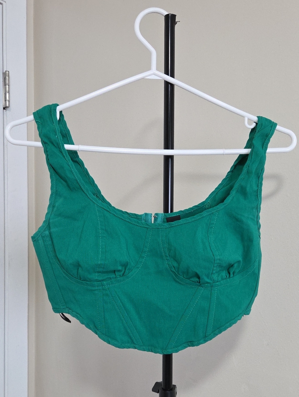 ICON Teal Green Structured Crop Bustier
